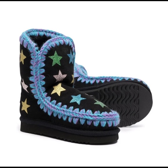 NWT MOU KIDS GLITTER STAR PRINT SLIP ON BOOTS⭐️ - Picture 3 of 6